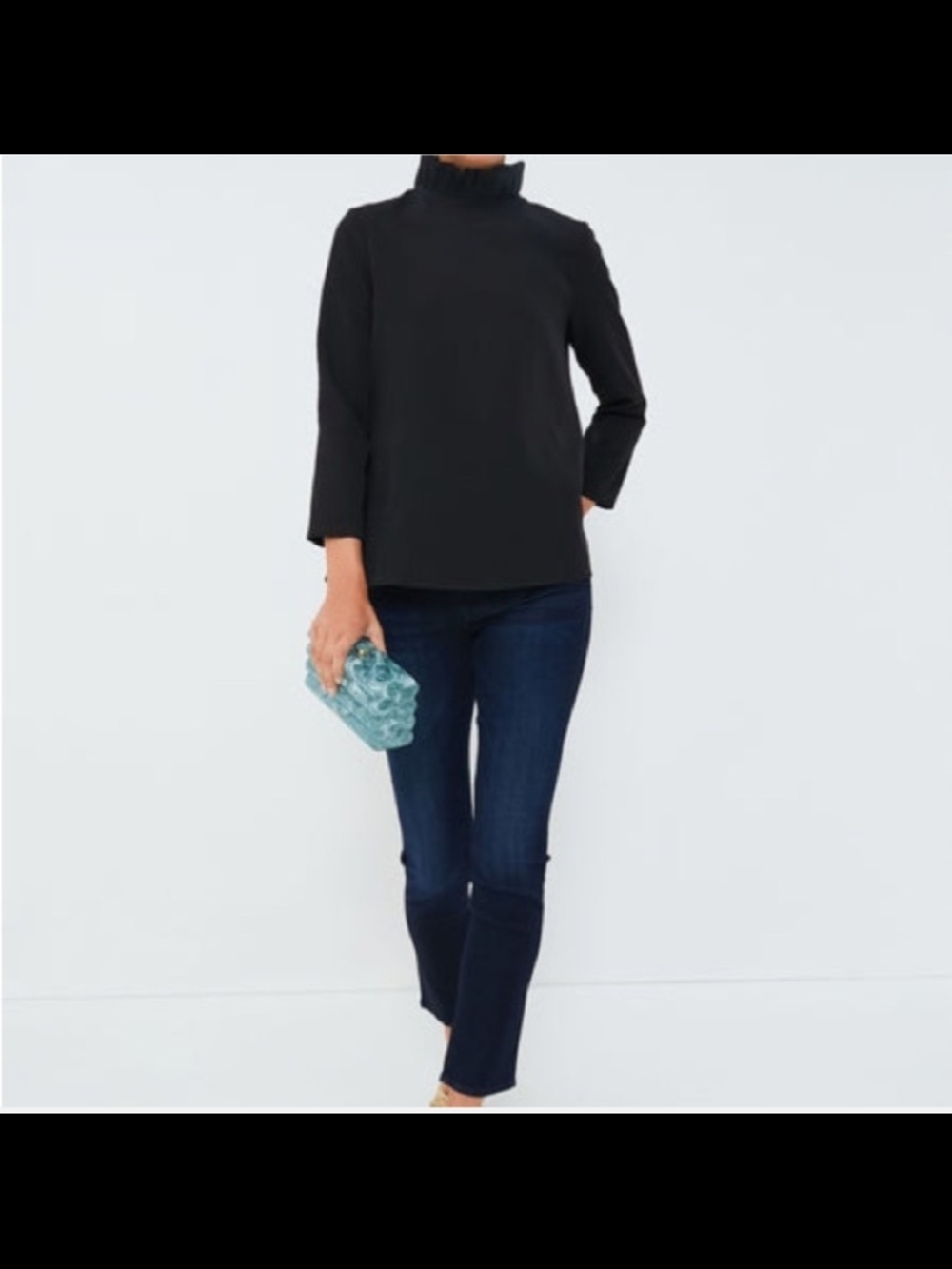 Tuckernuck Black Ruffle Bow-Back Top, Medium - Picture 5 of 8